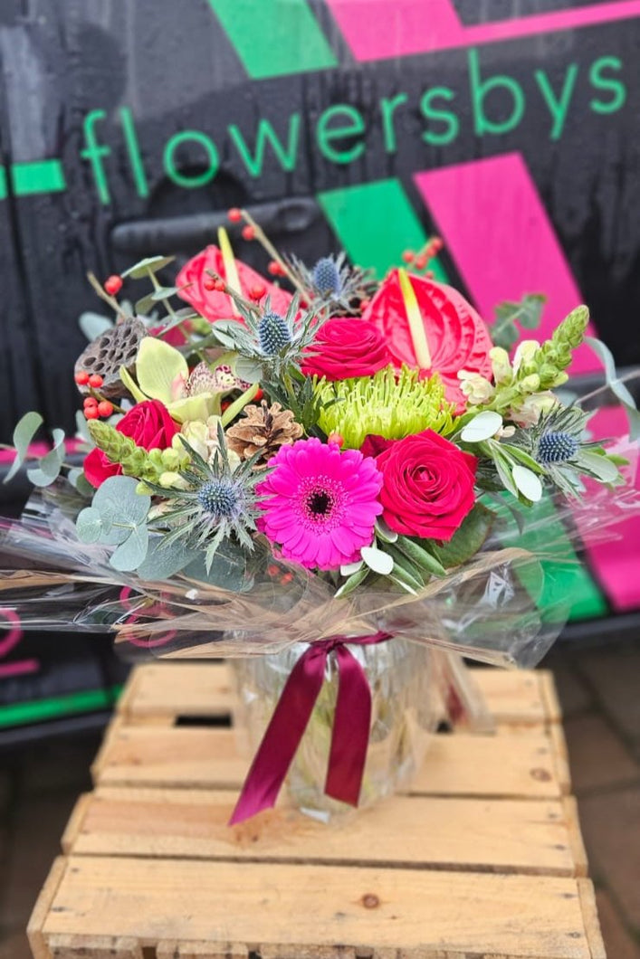 Festive Florist Choice Vase of Flowers