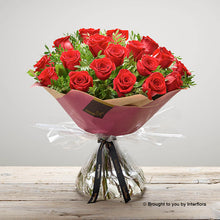 Selection of Hand-tied Red Roses 12, 18 or 24 Red Roses