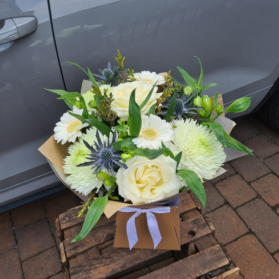 Seasonal Sympathy Florist Choice Flower Gift Box delivered in Glasgow